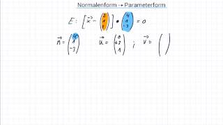 Normalenform in Parameterform [upl. by Melicent]