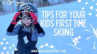 Tips for Your Kids First Time Skiing  What We Learned [upl. by Zacherie936]