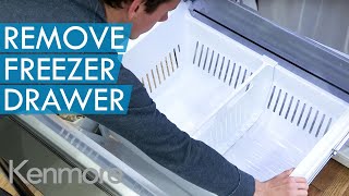 How to Remove Freezer Drawer  Kenmore GrabNGo Refrigerator [upl. by Akenor]