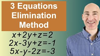 Solving Systems of 3 Equations Elimination [upl. by Bohner923]