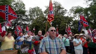 Confederate flag supporters sing I Wish I Was in Dixie [upl. by Yddet503]