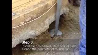 Foundation Repair using Helical Piers [upl. by Vena]