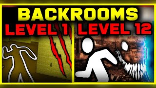 THE BACKROOMS  First 12 Levels [upl. by Eveivenej]