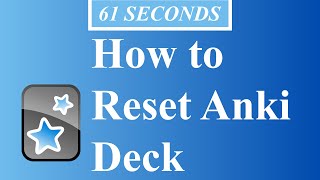 How to Reset a Deck in Anki [upl. by Nightingale]