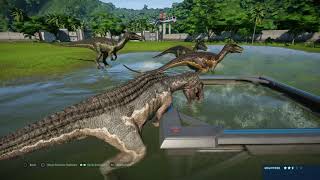 Jurassic World Evolution Baryonyx fish feeder [upl. by Jacqui]