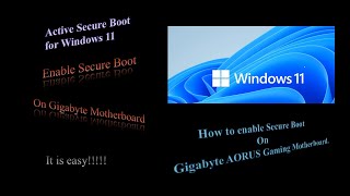 How to enable secure boot on gigabyte motherboard [upl. by Blythe]