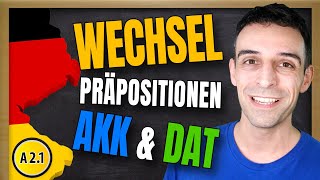 Wechselpräpositionen Dativ und Akkusativ  German TwoWay Prepositions [upl. by Upshaw694]