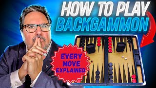 Every Move Fully Explained  How To Play Backgammon [upl. by Naasar]