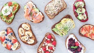 10 Easy and Healthy Breakfast Recipes Toast 10 Ways [upl. by Damian]