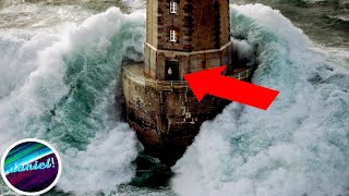 5 OLAS GIGANTES CONTRA FAROS  parte1 [upl. by Aix]