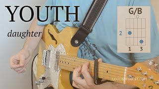 How To Play quotYouthquot  Daughter  Easy Guitar Lesson  Fingerstyle Guitar Tutorial [upl. by Eluk]