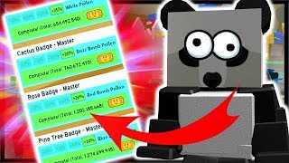 ALL FIELD MASTER BADGES  42 BEE HIVE EXPANSION  Roblox Bee Swarm Simulator [upl. by Iggep]