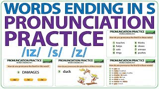 English Pronunciation Practice  How do you pronounce words ending in S [upl. by Gerhard226]