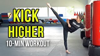 10MIN WORKOUT FOR HIGHER KICKS Follow Along  Taekwondo [upl. by Gnihc440]