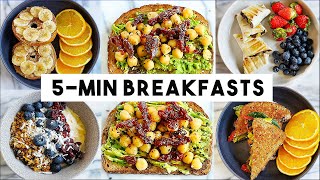 EASY 5MINUTE BREAKFAST IDEAS vegan [upl. by Fritzsche]