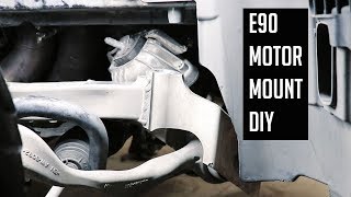 BMW E90 Engine Mount Replacement DIY [upl. by Kcirdled]