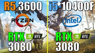 Ryzen 5 3600 vs i5 10400F  RTX 3080  Test in 9 Games 1080p [upl. by Mariam]