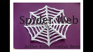 Paper Spider Web  DIY  How to make  Paper Craft [upl. by Kcirddet]