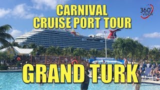 GRAND TURK  CRUISE PORT  Complete 360 Degree Video Tour [upl. by Aliuqehs]