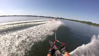 Slalom Water Ski Run with quotHelmet Camquot [upl. by Aiel]