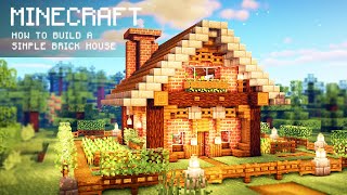 Minecraft How to Build a Survival Simple Brick House [upl. by Munro]