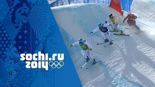 France Dominate The Mens Ski Cross Medals  Sochi 2014 Winter Olympics [upl. by Adekam360]