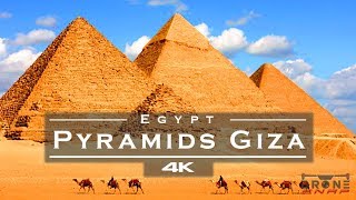 Pyramids  Giza Egypt 🇪🇬 by drone 4K [upl. by Diamond]