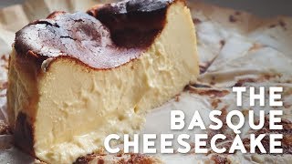 Basque Burnt Cheesecake Recipe  Creamy and gooey easy cheesecake [upl. by Shannen]