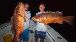 GIANT Cubera Snapper Catch Clean Cook Florida Keys Snapper Fishing [upl. by Hamrah317]