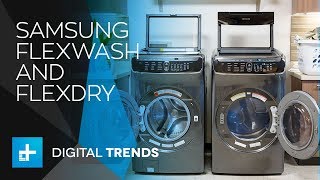 Samsung FlexWash and FlexDry Washer and Dryer  Hands On Review [upl. by Tod]