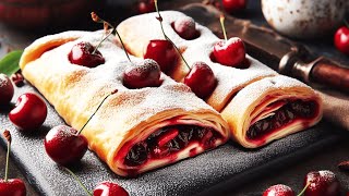 AUTHENTIC Hungarian Cherry Strudel HOW to Make Strudel [upl. by Ttehc692]