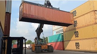 Reach Stacker Container Handling [upl. by Aisatsana187]