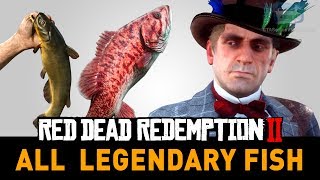 Red Dead Redemption 2 All Legendary Fish A Fisher of Fish [upl. by Eidnim]