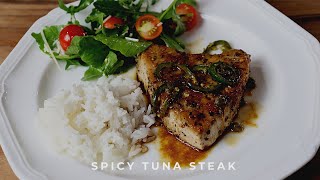 Spicy Tuna Steak Pan Seared [upl. by Aip340]