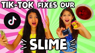 TIK TOK FIXES OUR SLIME CHALLENGEJASMINE AND BELLA [upl. by Lenoel]