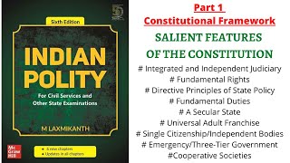 V6 Salient Features of Indian Constitution Part 2 Indian Polity for UPSCPSC [upl. by Iztim]