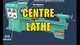 Centre Lathe  Name and Function of Lathe Parts [upl. by Treulich]