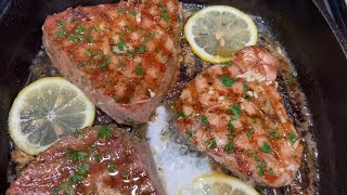 GARLIC BUTTER TUNA STEAK  TUNA STEAK RECIPE  TUNA RECIPE  FRUGALLYT [upl. by Assillam]