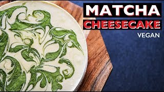 Vegan Cheesecake Recipe  HOW TO MAKE VEGAN MATCHA NO BAKE RAW DESSERT [upl. by Hun]