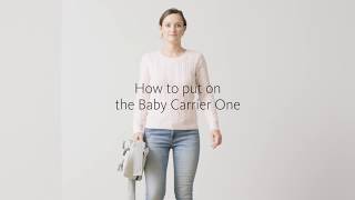 BABYBJÖRN  How to put on Baby Carrier One [upl. by Aira]